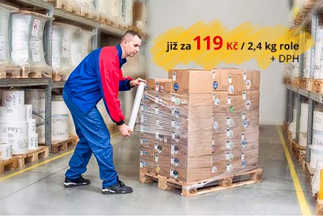 Výprodej: černá, bílá a čirá fólie na palety